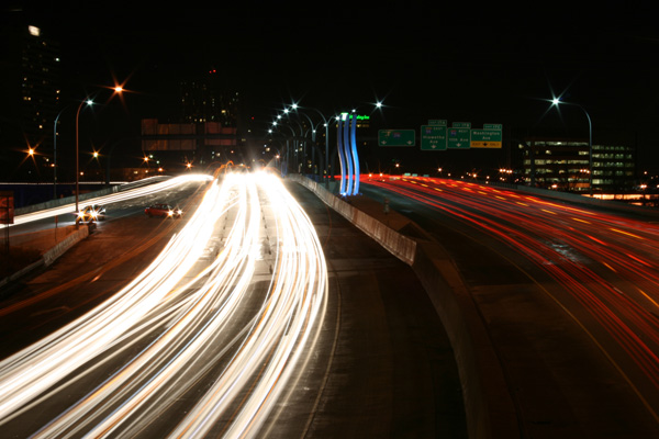 Traffic on I-35W Bridge