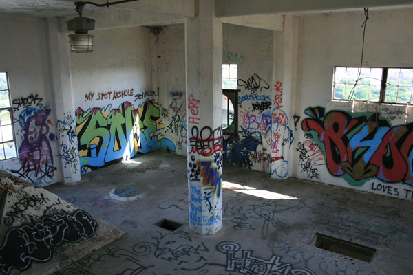 The top floor of the Bunge Grain Elevator tower. The top floor of the Bunge Grain Elevator tower.