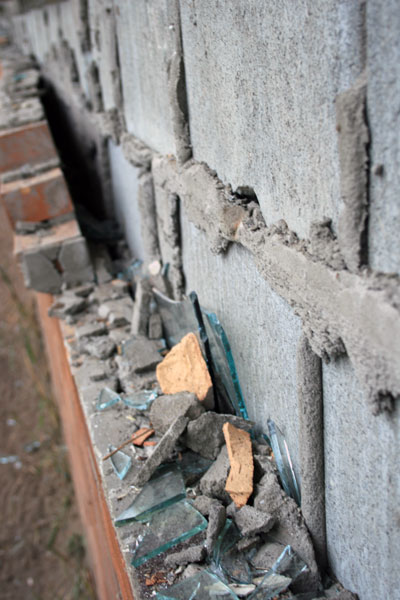 Decaying Wall, Abandoned School, Biwabik, Minnesota