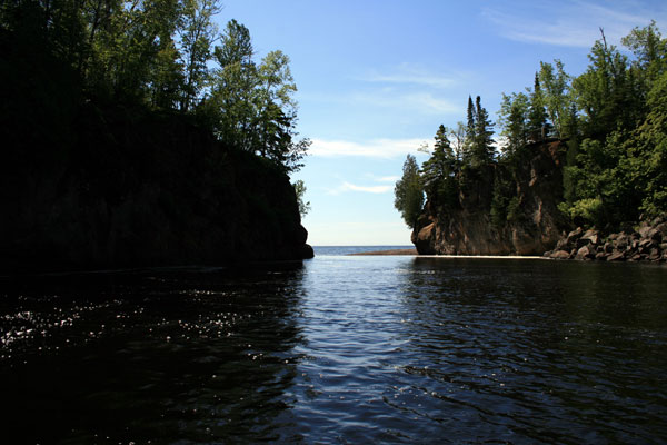 Temperance River meets Lake Superior
