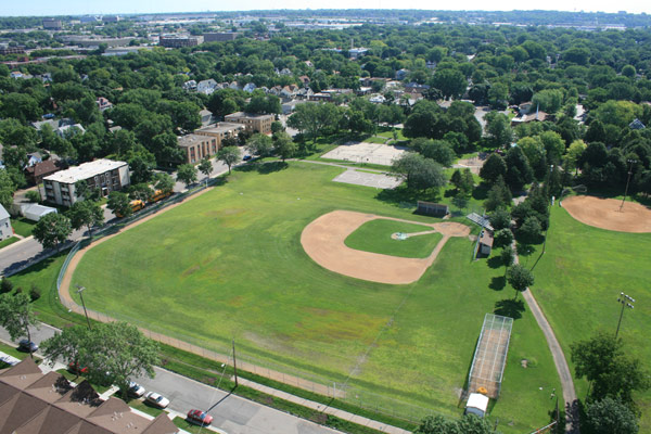 An Empty Ball Field in the Como Neighborhood An Empty Ball Field in the Como Neighborhood