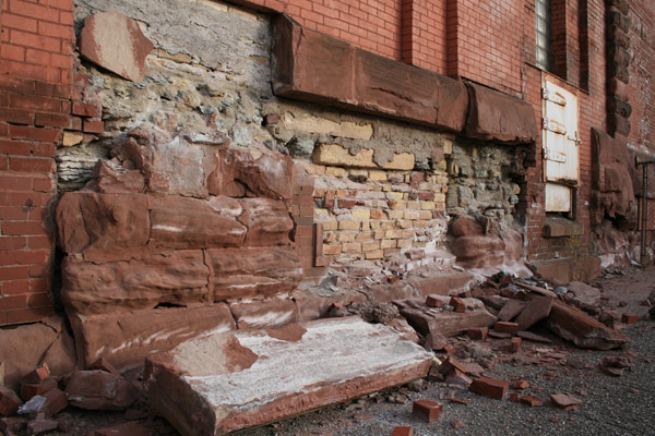 Crumbling wall at Hamm's Brewery, St Paul MN