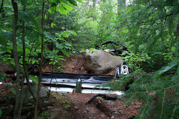 Old car in the woods, Gunflint Trail, Minnesota