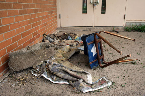 Chair at Abandoned School