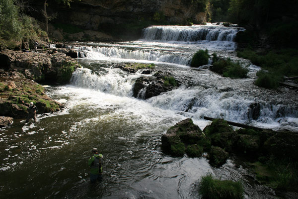 Fly Fishing at Willow Falls, WI